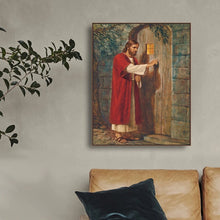 Load image into Gallery viewer, Jesus Knocked at The Door Religious Christ Famous Oil Painting Canvas Art Print Wall Art Picture for Bedroom Church Mural Decor