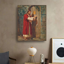 Load image into Gallery viewer, Jesus Knocked at The Door Religious Christ Famous Oil Painting Canvas Art Print Wall Art Picture for Bedroom Church Mural Decor