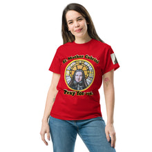 Load image into Gallery viewer, St. Mother Cabrini, Pray for us T-Shirt by Charlie the Catholic