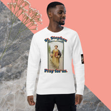 Load image into Gallery viewer, St. Stephen, Pray for us, Long Sleeve Shirt by Charlie the Catholic