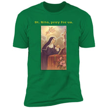 Load image into Gallery viewer, Charlie theCatholic - St. Rita Premium Short Sleeve Tee