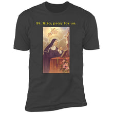 Load image into Gallery viewer, Charlie theCatholic - St. Rita Premium Short Sleeve Tee