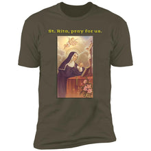 Load image into Gallery viewer, Charlie theCatholic - St. Rita Premium Short Sleeve Tee