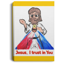 Load image into Gallery viewer, Divine Mercy Jesus I Trust In You Portrait Canvas by Charlie the Catholic .75in Frame