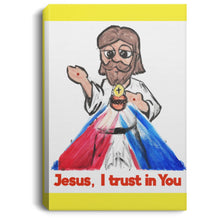 Load image into Gallery viewer, Divine Mercy Jesus I Trust In You Portrait Canvas by Charlie the Catholic .75in Frame