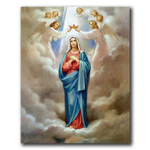 Load image into Gallery viewer, Our Lord Jesus & the Virgin Mary Christian Art Canvas Painting Home Decor Wall Pictures for Living Room Catholic Church