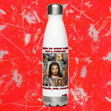 Load image into Gallery viewer, Charlie the Catholic Praise be Jesus Christ Stainless Steel Water Bottle