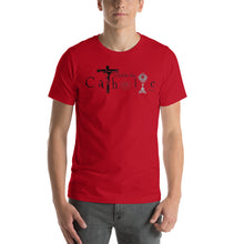 Load image into Gallery viewer, Charlie the Catholic +JMJ Unisex T-shirt (Personalization Available)