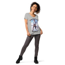 Load image into Gallery viewer, Women’s fitted v-neck t-shirt Bl. Pier Giorgio Frassati Pray for us T-Shirt by Charlie the Catholic