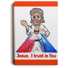 Load image into Gallery viewer, Divine Mercy Jesus I Trust In You Portrait Canvas by Charlie the Catholic .75in Frame
