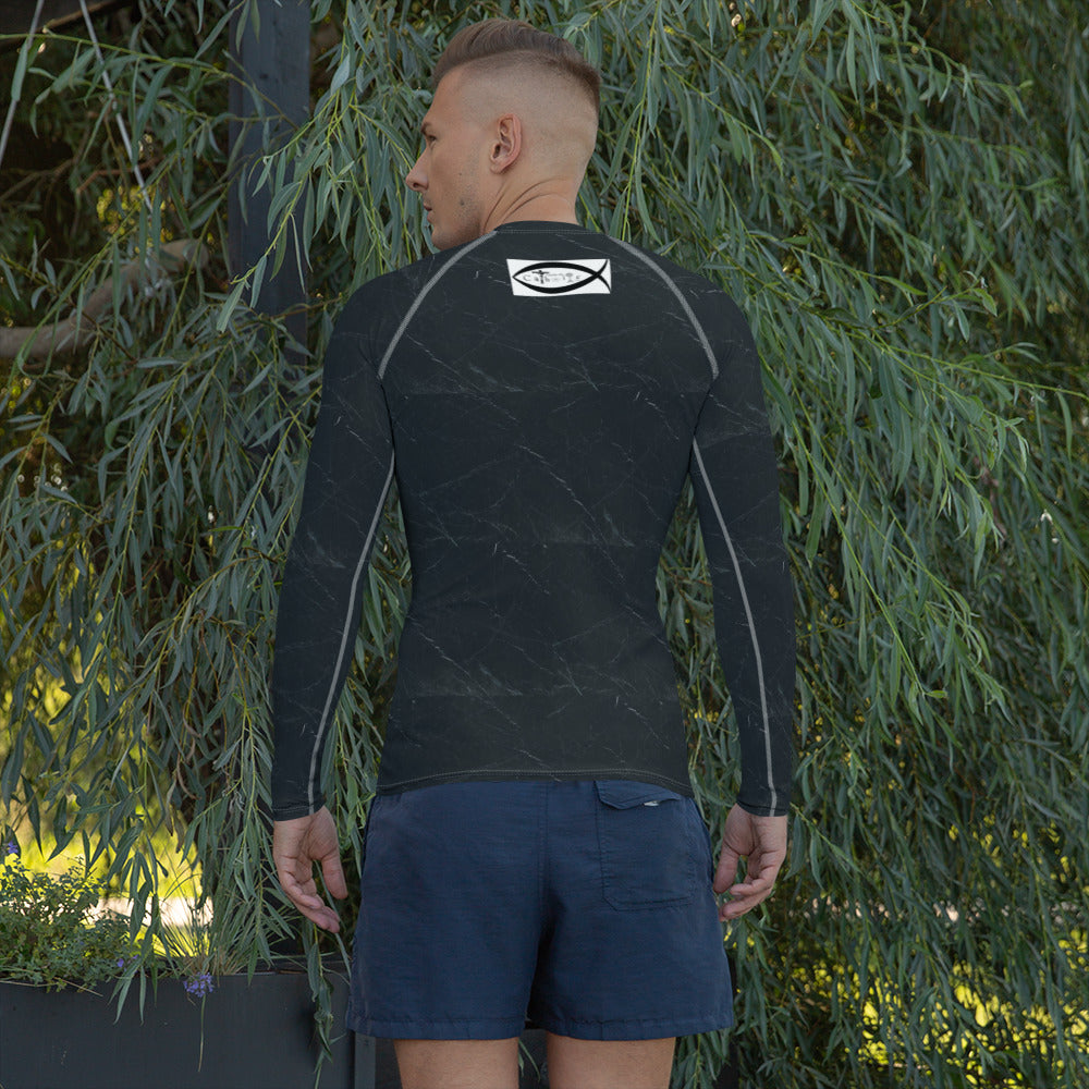 Catholic Rash Guards You Are Rock by Charlie the Catholic Marquina Men's Rash Guard