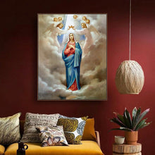 Load image into Gallery viewer, Our Lord Jesus &amp; the Virgin Mary Christian Art Canvas Painting Home Decor Wall Pictures for Living Room Catholic Church
