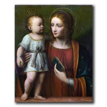 Load image into Gallery viewer, Our Lord Jesus &amp; the Virgin Mary Christian Art Canvas Painting Home Decor Wall Pictures for Living Room Catholic Church
