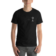 Load image into Gallery viewer, Charlie the Catholic +JMJ Unisex T-shirt (Personalization Available)
