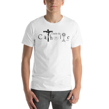 Load image into Gallery viewer, Charlie the Catholic +JMJ Unisex T-shirt (Personalization Available)

